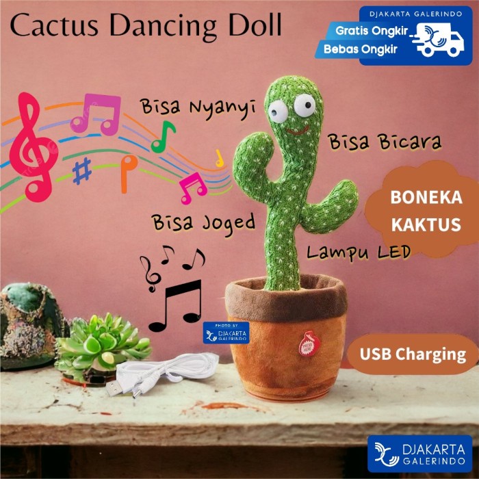 Boneka Kaktus nyanyi Joged Bicara - Dancing Cactus Doll singing dance - Kaktus Gitar