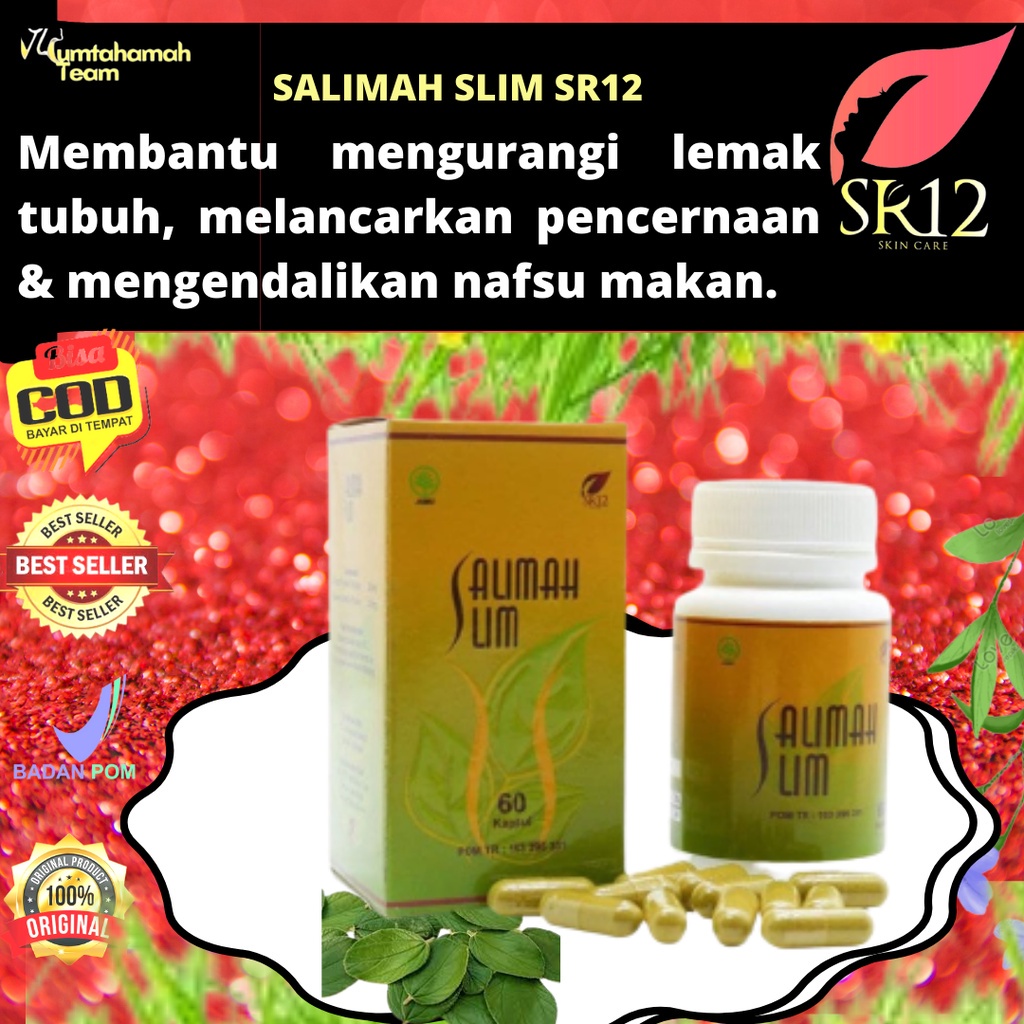 SALIMAH SLIM SR12 PELANGSING AMPUH.. HERBAL  DIET / PENURUN BERAT BADAN HERBAL / BPOM ALAMI & AMAN L