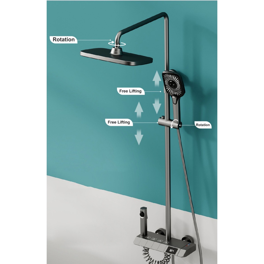 (SerbaSerbi) Shower Kamar Mandi 1 Set Panas Dingin / Shower Mandi Set Stainless / Mandi Shower Set F
