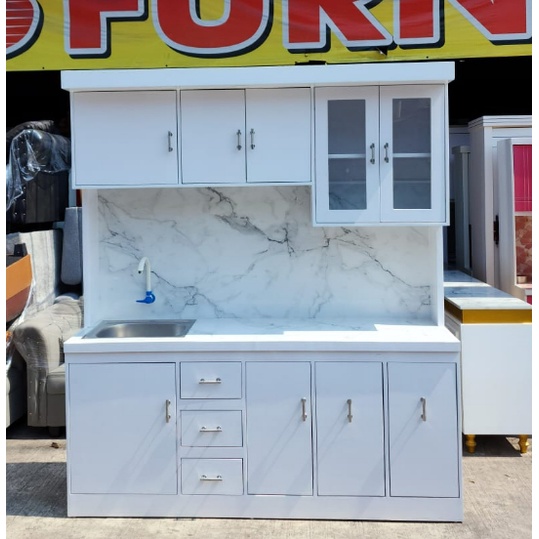Kitchen Set Dengan Sink / Lemari Dapur Wastafel / Lemari Sayur 4 Pintu 1
