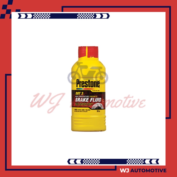 Prestone Brake Fluid DOT 3 300 ml Oli Minyak Rem DOT3 300ml Merah Cairan Rem Motor Mobil Preston