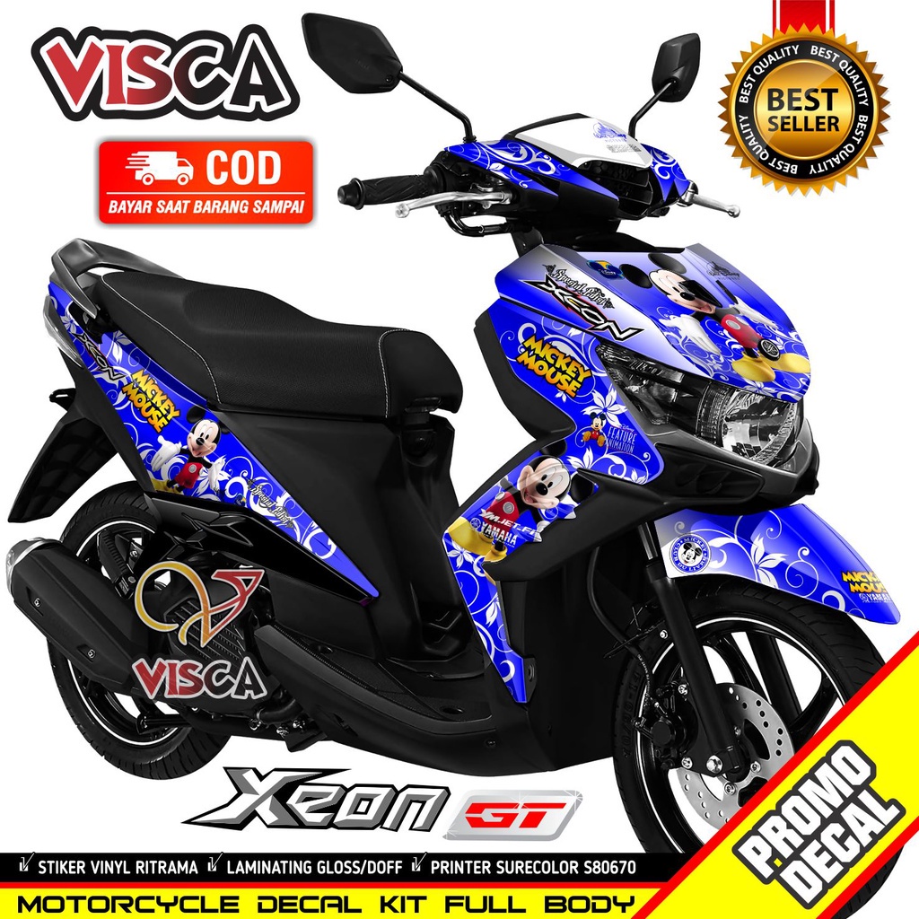 Decal Xeon GT 125 Full Body Stiker Xeon GT 125 Full Body Striping Xeon GT 125 Full Body Decal Hologr