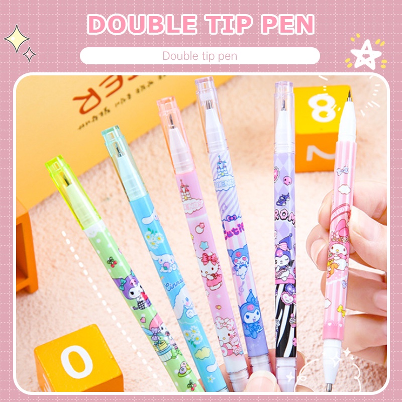 

[Readystock❤️COD] Pena pemotong kertas 2-in-1 dengan ujung ganda dari Sanrio yang kreatif