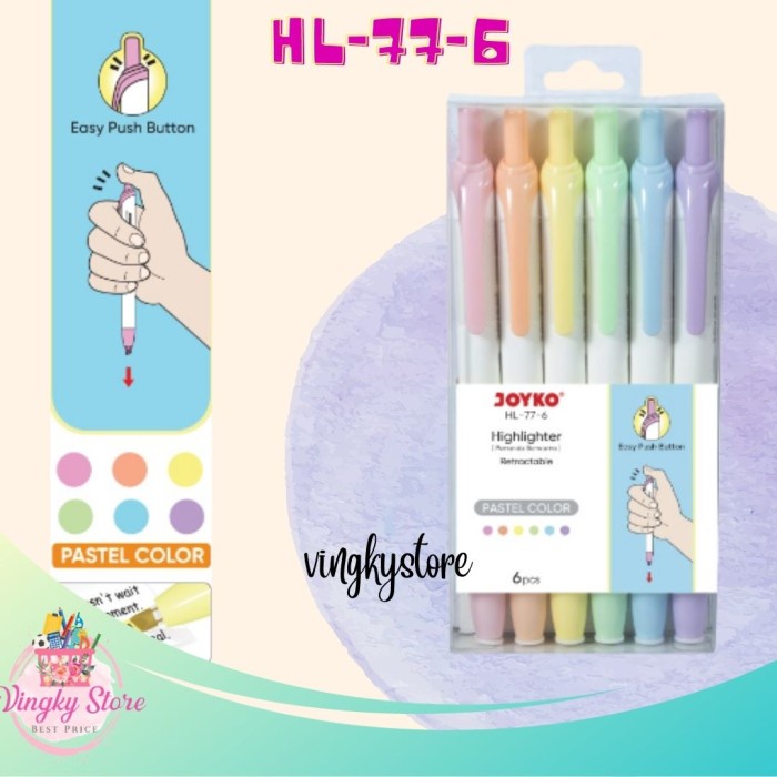 

[New] Stabilo / Highlighter Pastel HL-77-6 Joyko