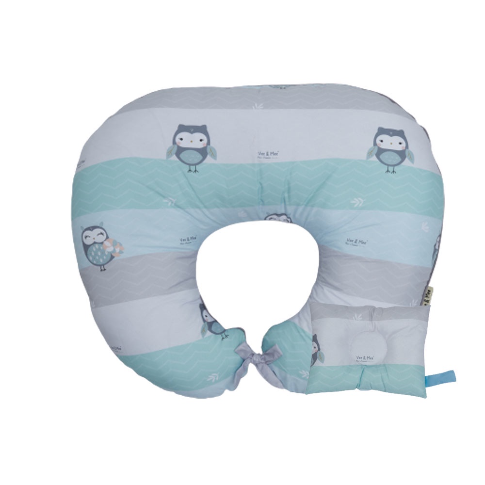 Vee And Mee Bantal Menyusui + Bantal Lengan Kotak Owl Series VMB2080