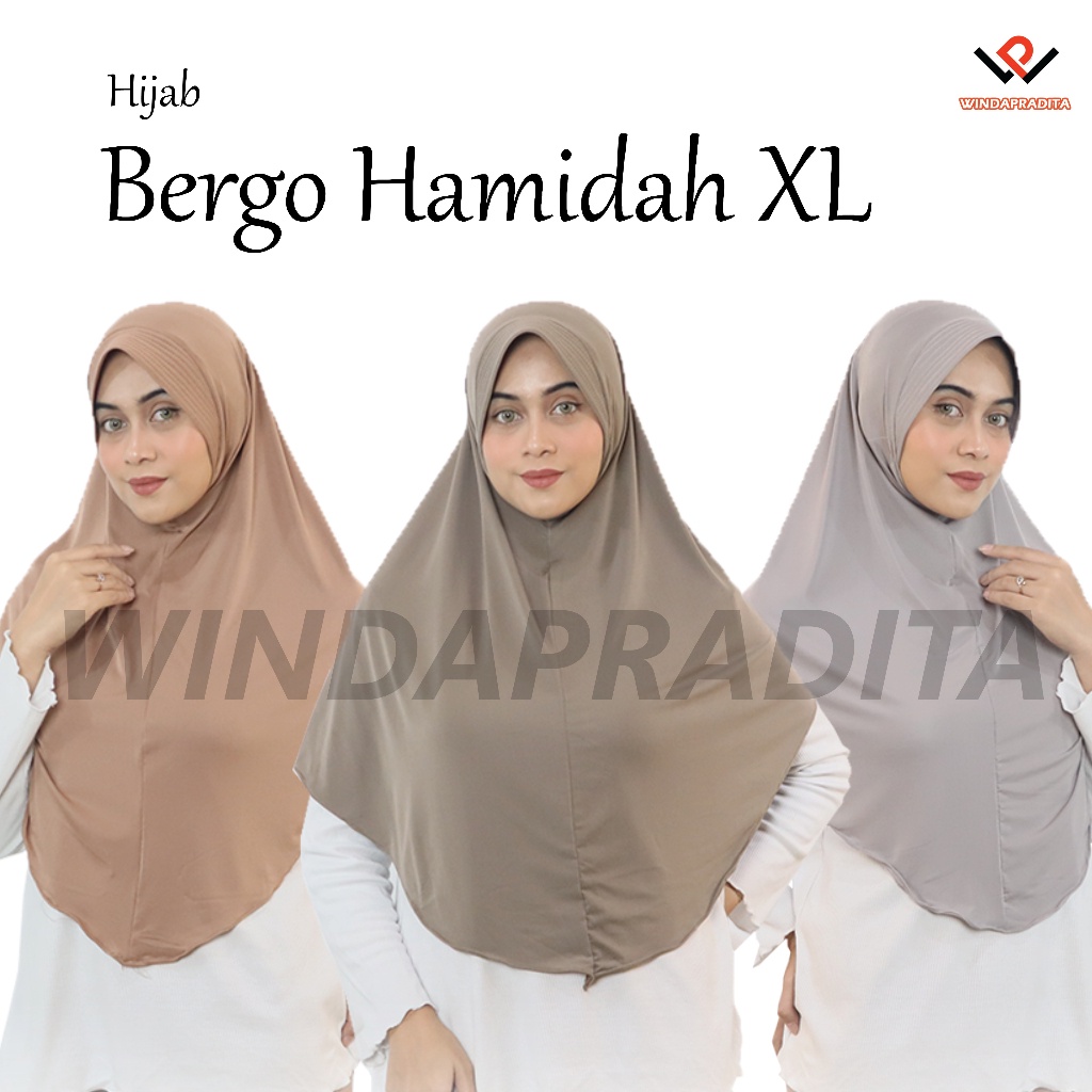 Flash Sale `10.10 Gratis Ongkir Khusus Cod Hijab Sport Jilbab Instan Size XL Kerudung Bergo Hamidah 