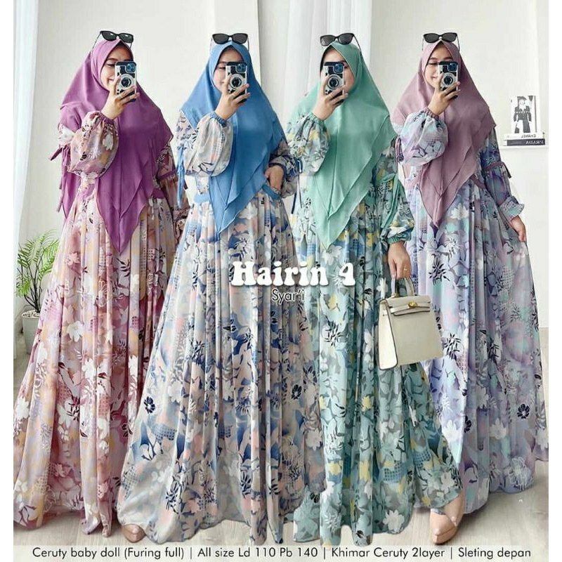 KOLEKSI BV AISHA SYARI /ELEANOR SYARI/ SYARI HAIRIN PREMIUM BUTIK