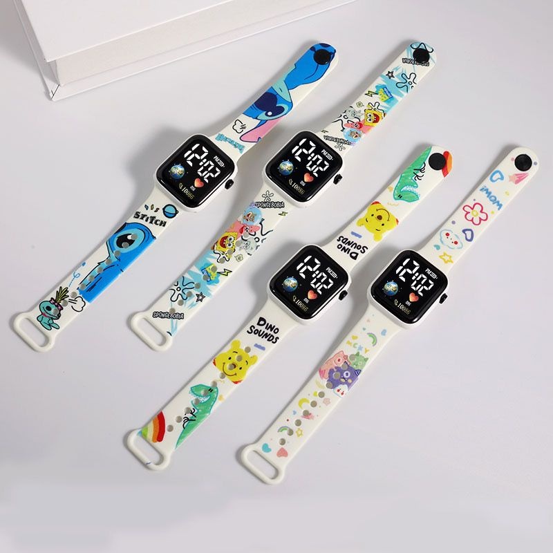 Jam Tangan Digital Anak Cute Cantik Cowok Cewek LED Screen Strap Kartun Lucu Unisex Impor Murah Fashion Qualitas