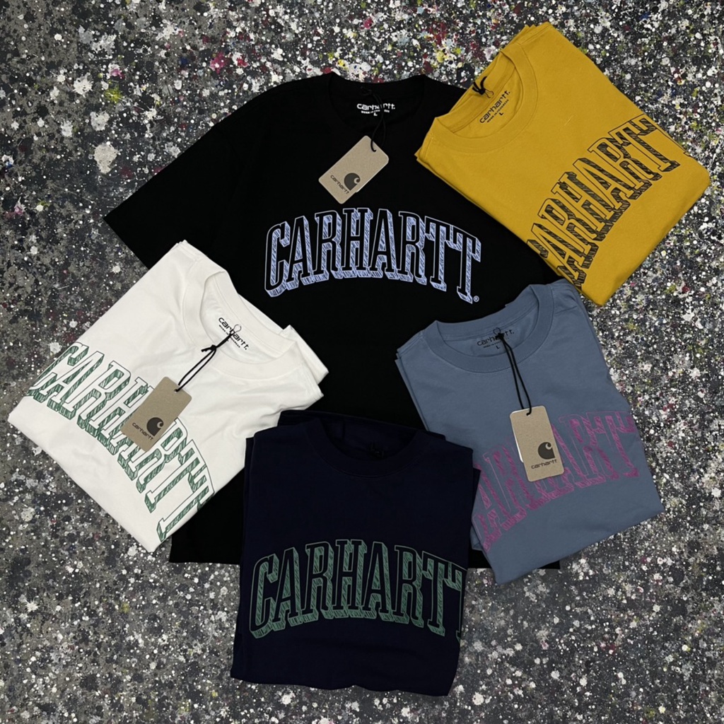 T-shirt CARHARTT WIP Cargo Fashion Multi-color Overlapping Letter Print Couple Short Sleeve T-shirt