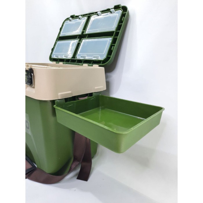 BOX MANCING DAIDO / TACKLE BOX DAIDO ZY-001/ KOTAK PANCING DAIDO SUPER - HIJAU CREAM