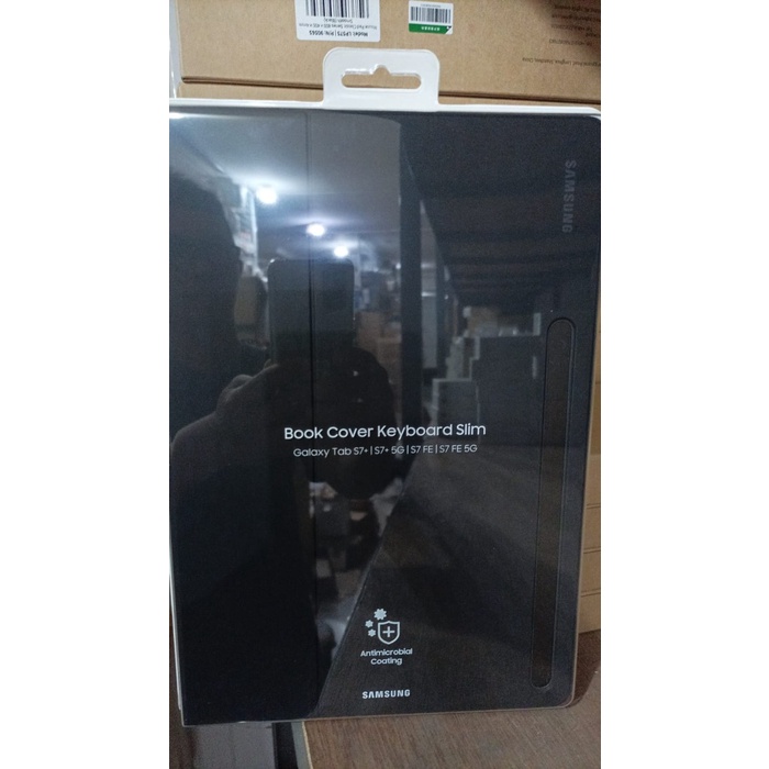 Ambar_ SAMSUNG Book Cover KEYBOARD Slim Galaxy Tab S7 FE S7+ Original - Tab-S7-FE