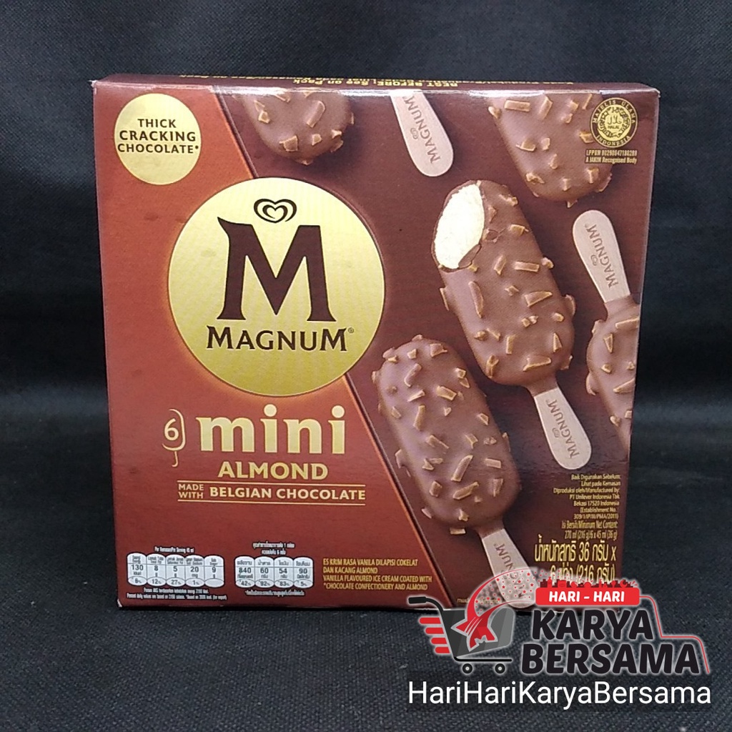 

WALL'S MAGNUM MINI ALMOND BOX 6'S X 45ML