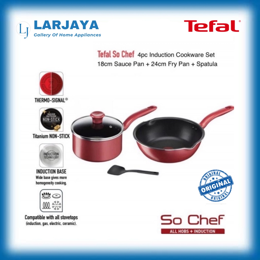 Tefal 4 Pcs So Chef Set Cookware (Induction Heating)