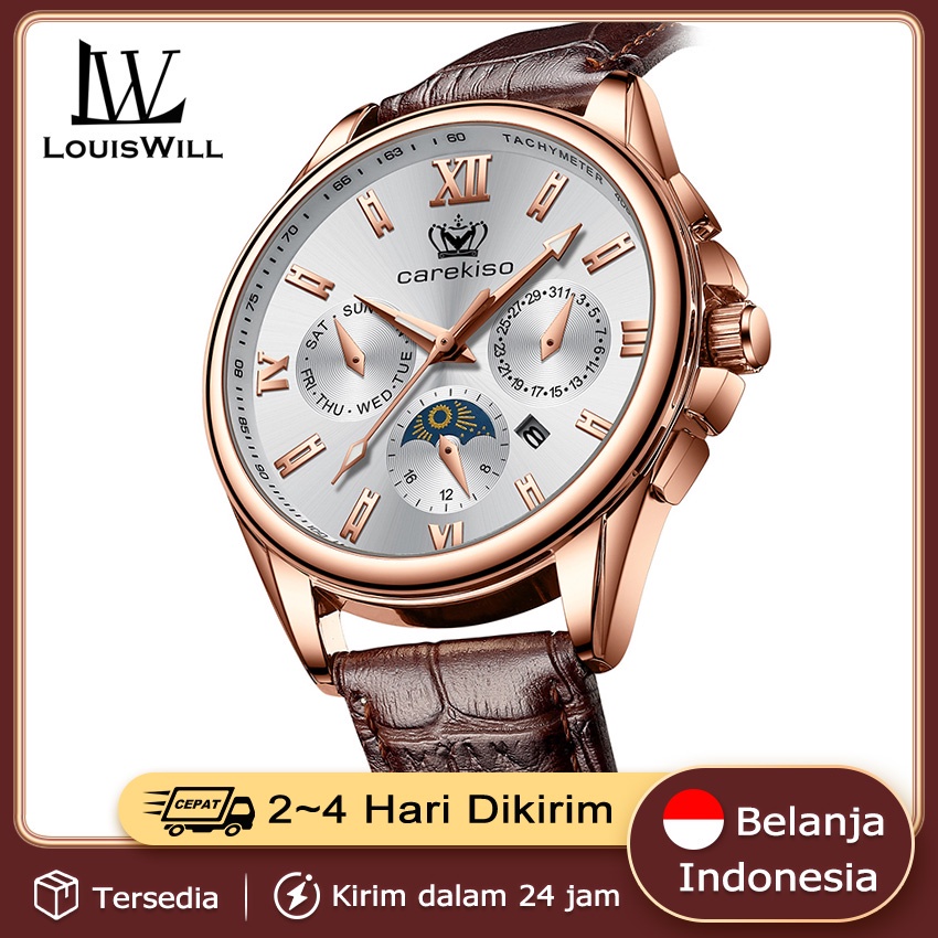 COD Louiswill Jam Tangan Pria Mewah Kulit Jam Laki Keren Pria Original Sports Men Watch Air Kasual j