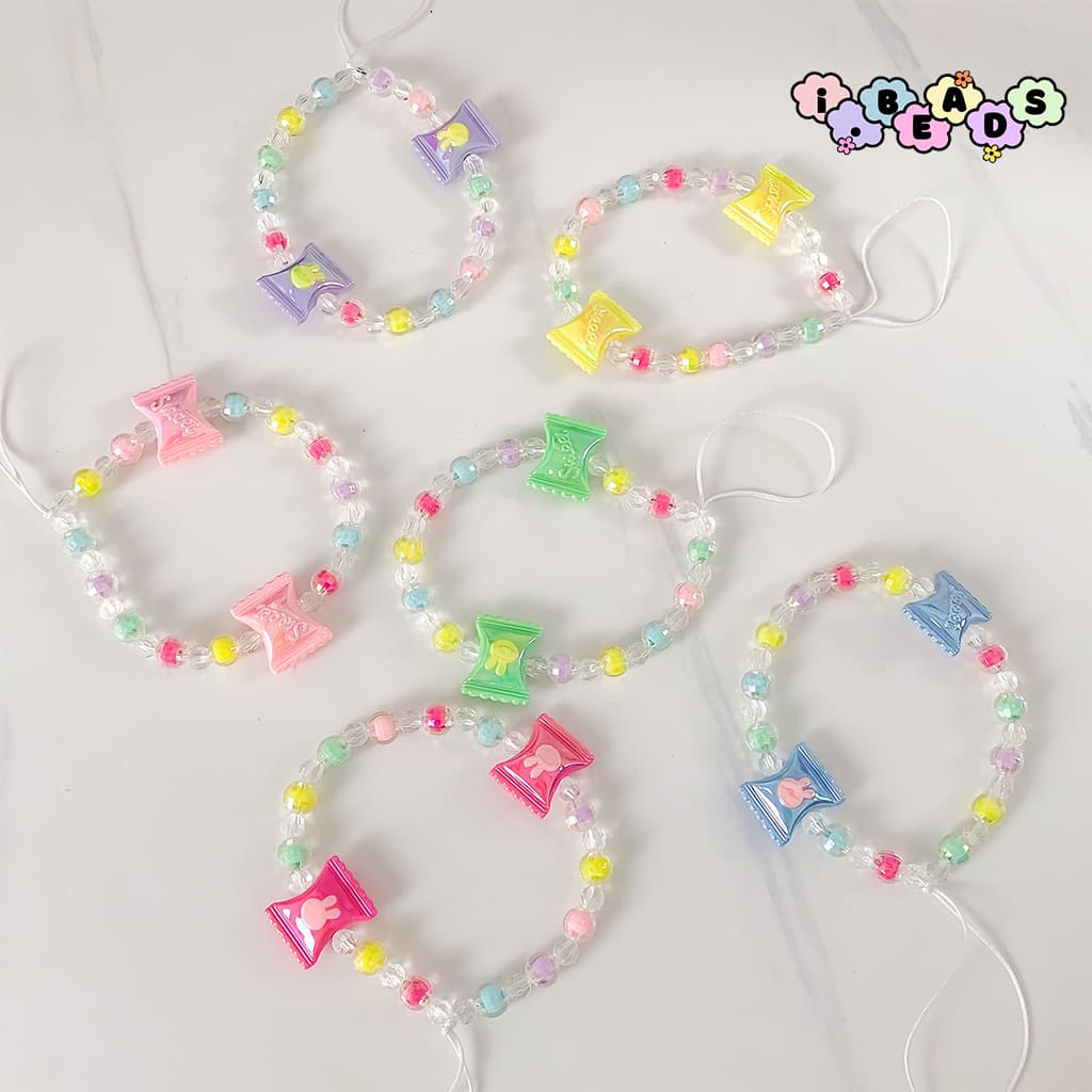 Mowin.id Tali Strap Gantungan Handphone Beads Sweet Candy. [PR]