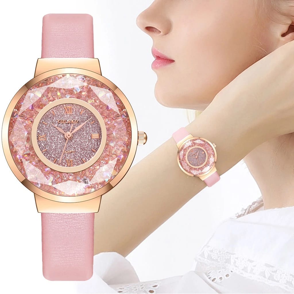 Jam Tangan Wanita Kulit Fashion Import Korea Kekinian Murah Quartz Merk Cadvan Stylist Fashionable
