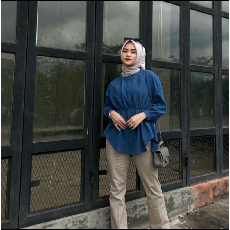 Kemeja Wanita ALYA SHIRT  - Kemeja Kerut Depan