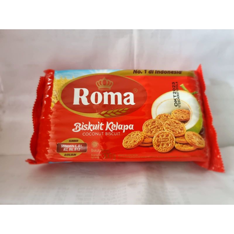 

roma biskuit kelapa 300 gram 1 dus isi 28 pcs