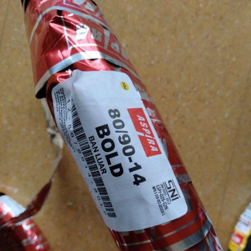 ASPIRA 80/90-14 BOLD BAN LUAR ASPIRA TUBETIPE Ring 14 Depan Motor Matik Beat Vario Scoopy Mio Non Tu