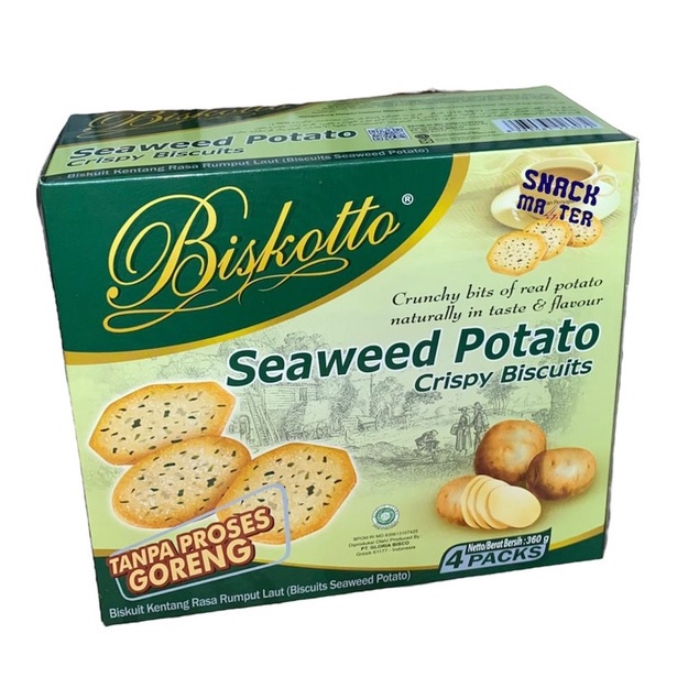 Biskotto Potato Seaweed Crispy Biscuits - Netto 360gr.