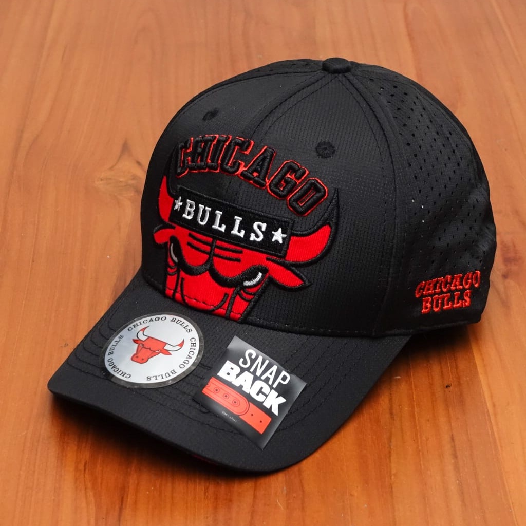 Topi Bulls Baseball Pria Topi NBA Import Mirror ORI