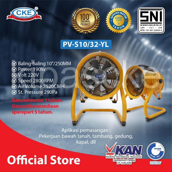 CKE Portable Ventilator PV-S10 32 10 Inch Ventilator Blower Kipas 10"