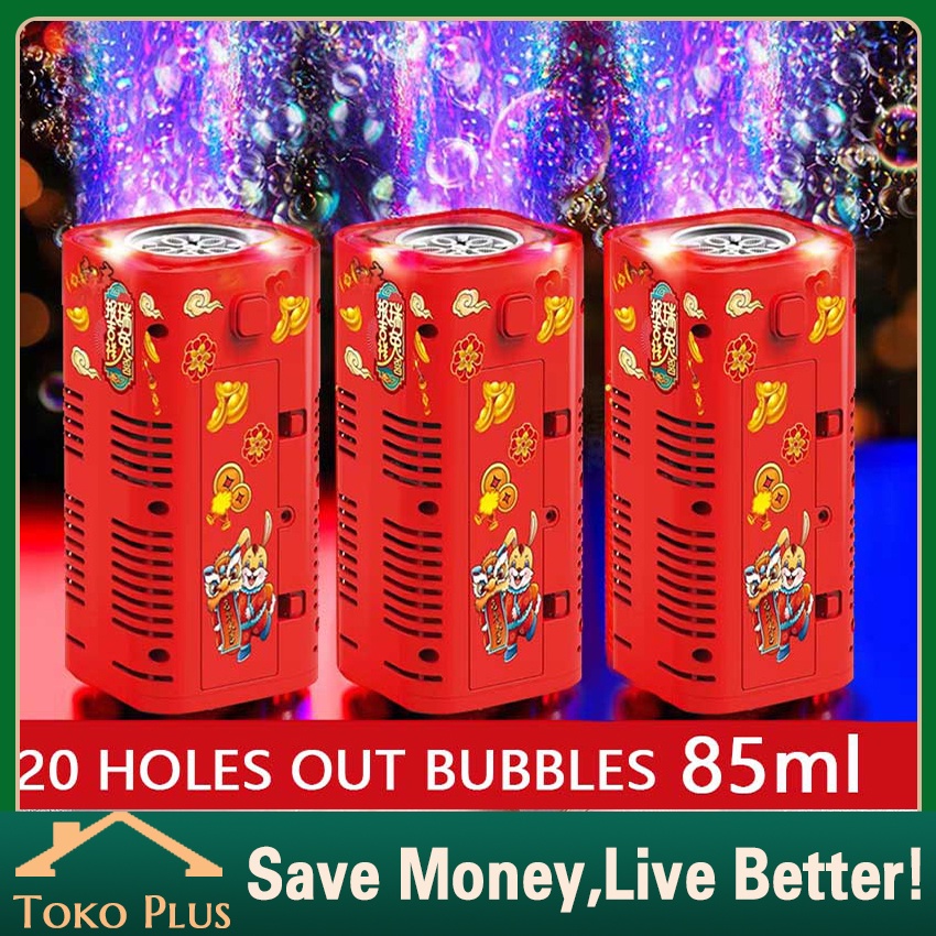 Mainan Gelembung Sabun Otomatis Bubble Air Maker Mesin Elektrik Speaker LED bubble Maker machine oto