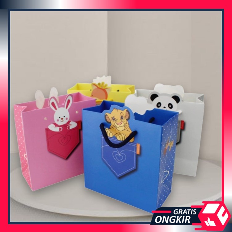 

Gratis Ongkir - 6051 Paper Bag Ulang Tahun / Paper Bag Motif Animal / Goodie Bag Ulang Tahun Animal Series / Paper Bag Karakter Lucu