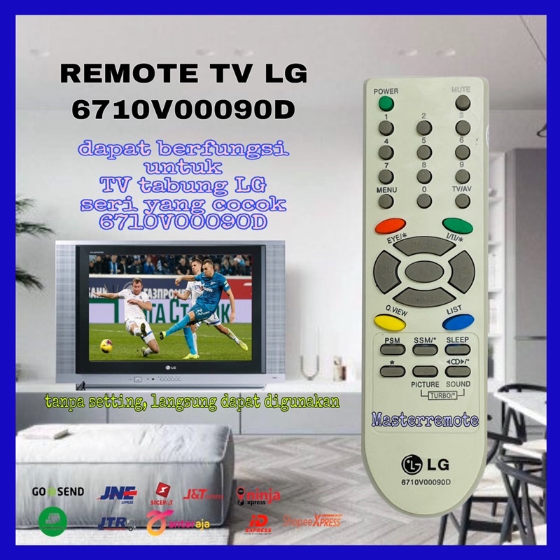 Cod Remot remote TV LG TABUNG 6710V00090D