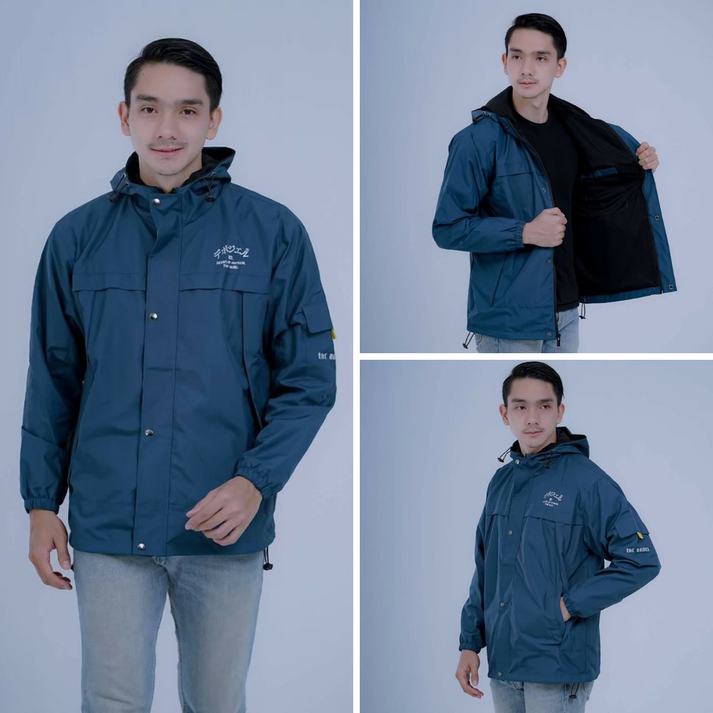 JAKET PRIA DISTRO TERBARU THE BOJIEL / JAKET PARASUT PRIA WATERPROOF DESAIN JEPANG 6 WARNA