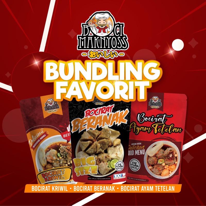 

COD Bundling Favorit( Bocirat Kriwil , Bocirat Beranak , Bocirat Ayam Tetelan )