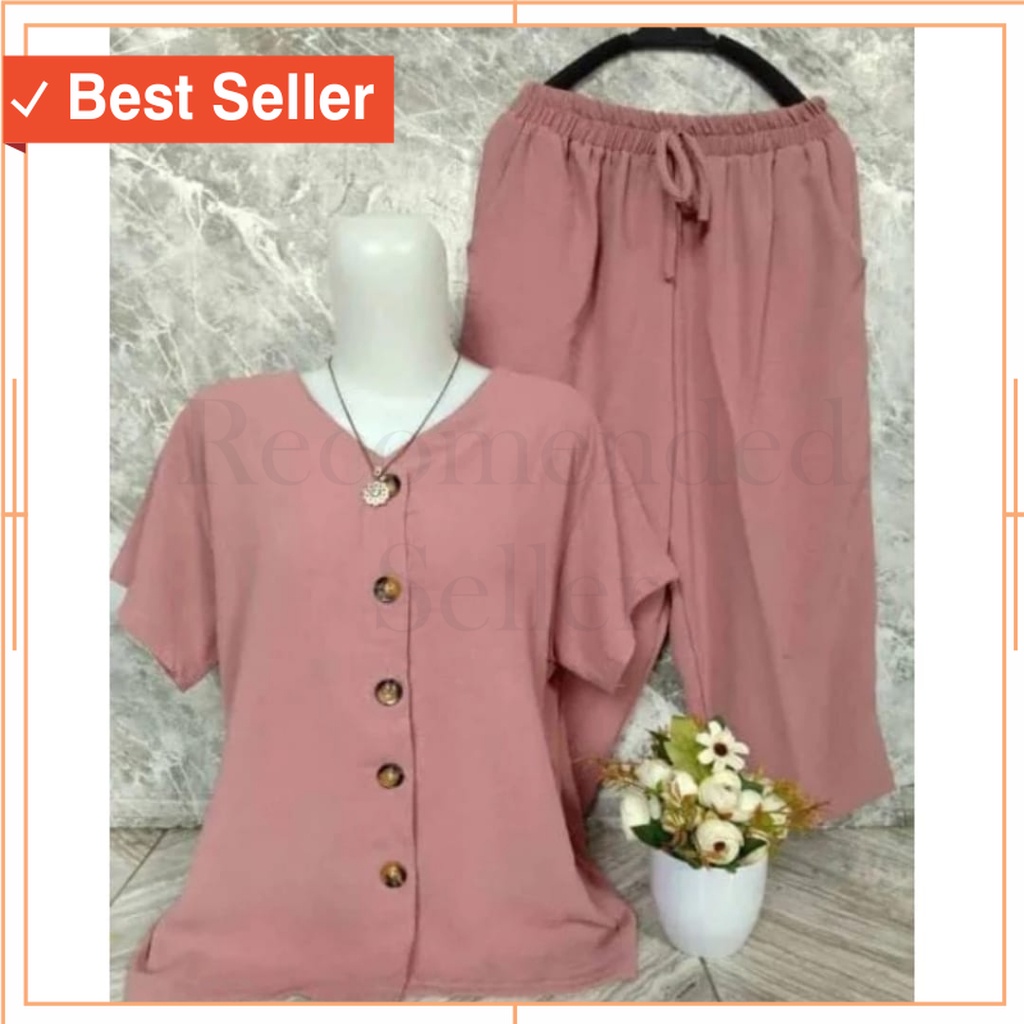 Setelan Pakaian Wanita Murah Branded PRemium - [Promo] one set cringkle GIGA one set cringkle airflo