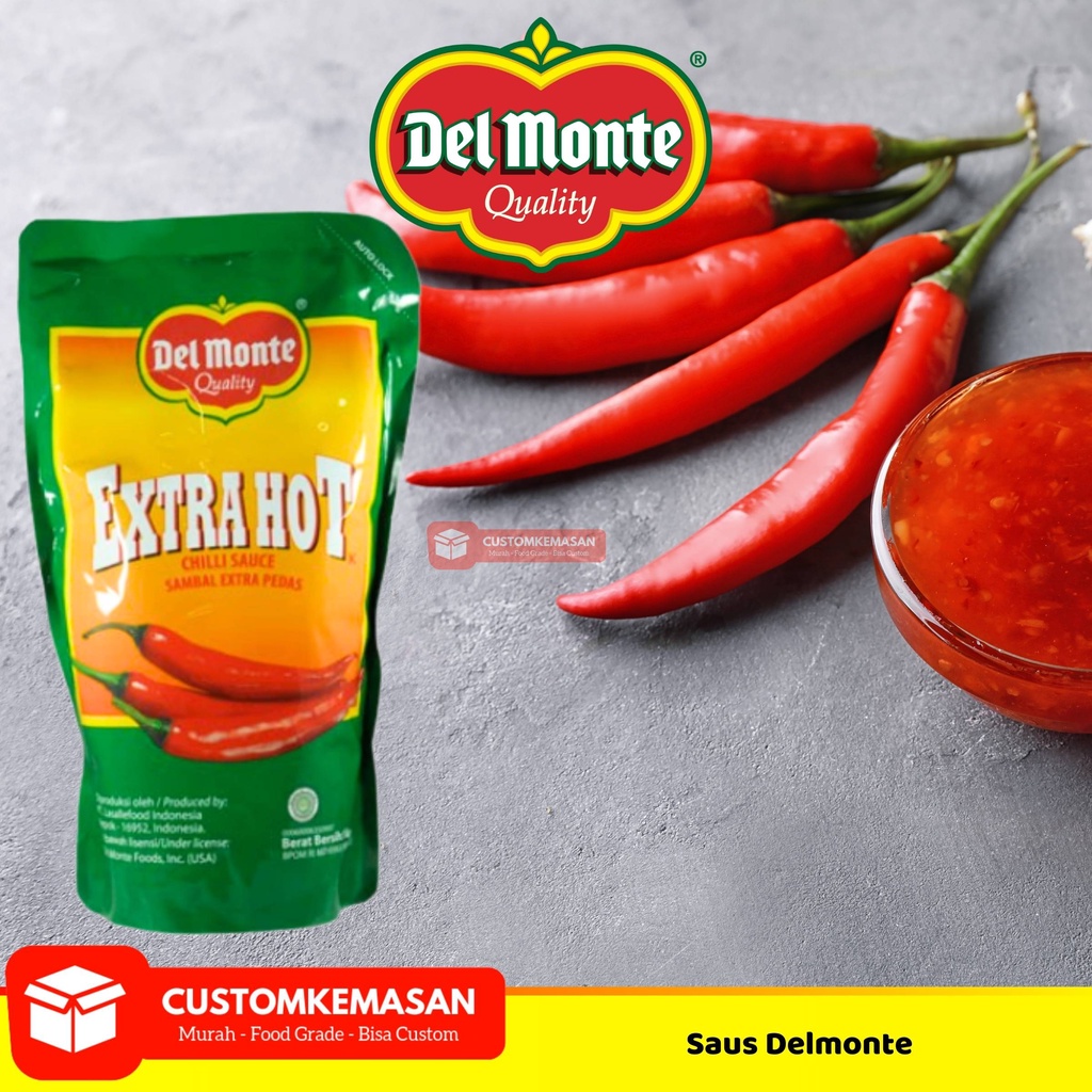 

Saus Sambal Delmonte / Saus Sambal Delmonte 1kg / Saus Extra Hot Chilli Pouch