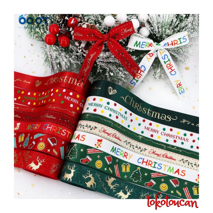 

PITA NATAL SATIN GROSGRAIN (per yard) | CHRISTMAS GIFT RIBBON - A3