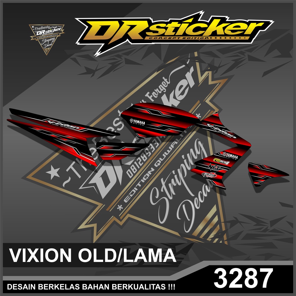 3287 Striping Vixion Old 2015 Striping Sticker Cb150R Old Desain Racing