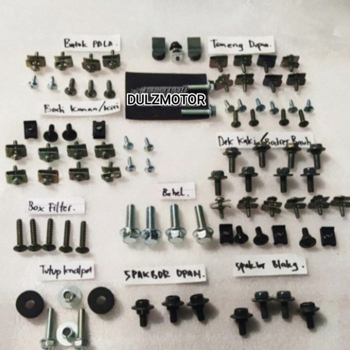 Baut Baud Fullset Bodi Honda Beat Pop Baut motor lengkap