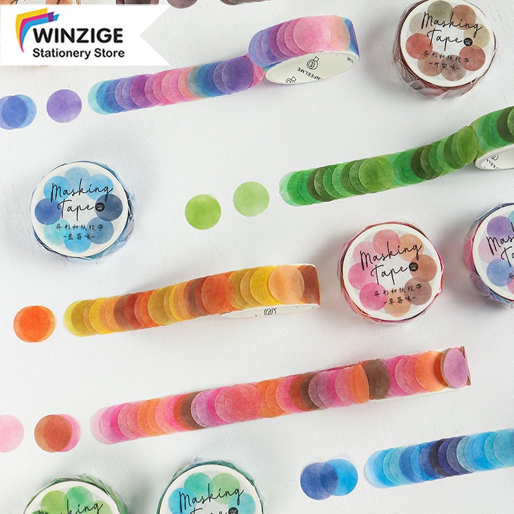 

Winzige Dot Washi Stiker Tape Aesthetic Deco Masking Tape Planner Jurnal DIY Scrapbook