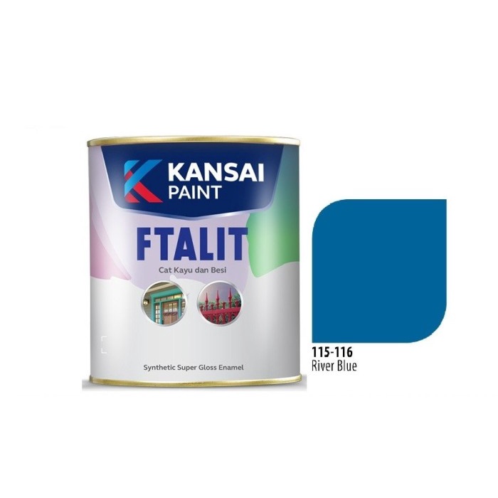 Cat Ftalit 116 River Blue Kansai 1 Ltr / Cat Kayu & Besi / Cat Biru