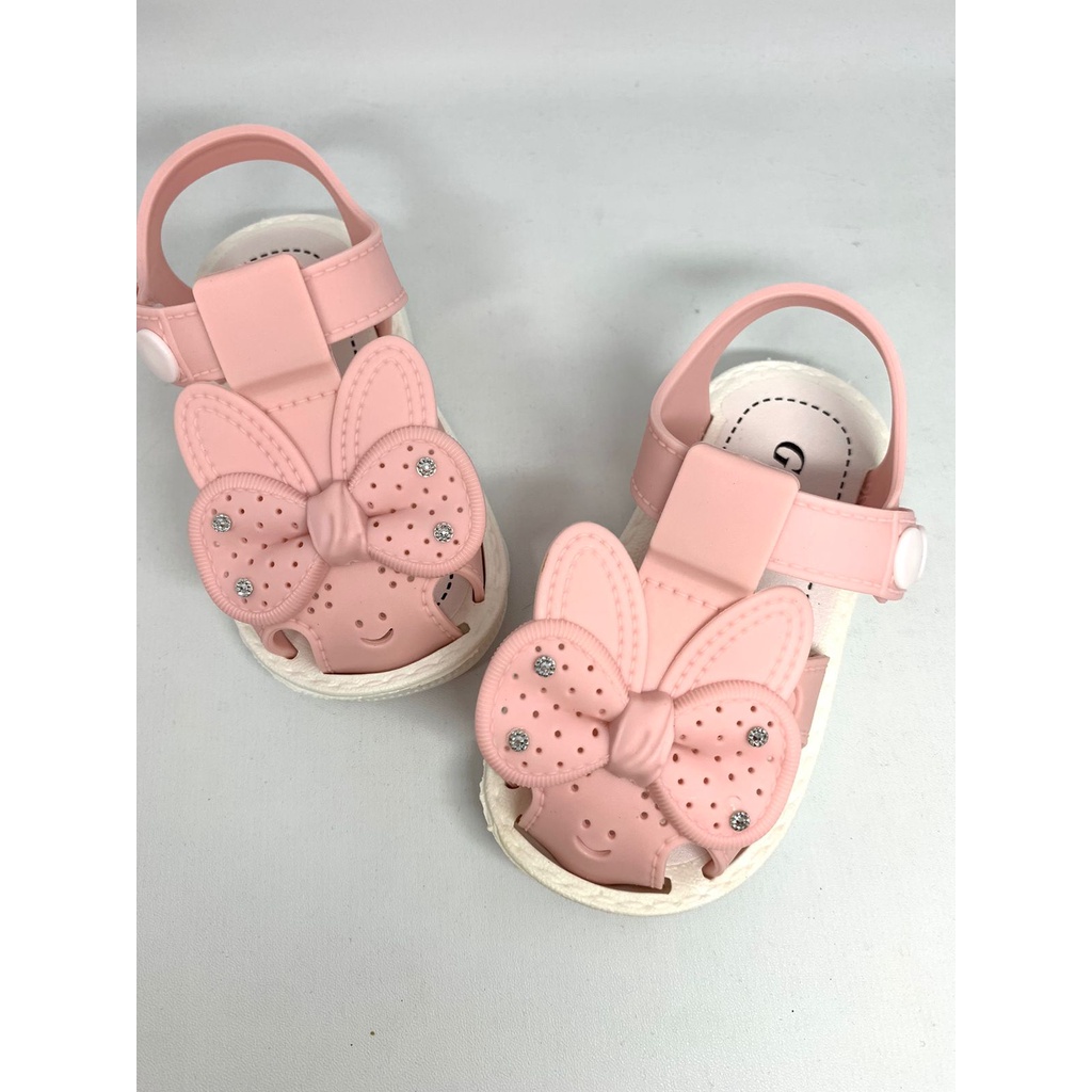 Sandal Jelly Anak Perempuan Pita Import Lucu Empuk Usia 0 1 2 3 Tahun