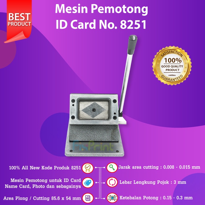 

FixPrint - Mesin Plong ID Card / Alat Pemotong Kertas PVC Cutt Cutter No 8251