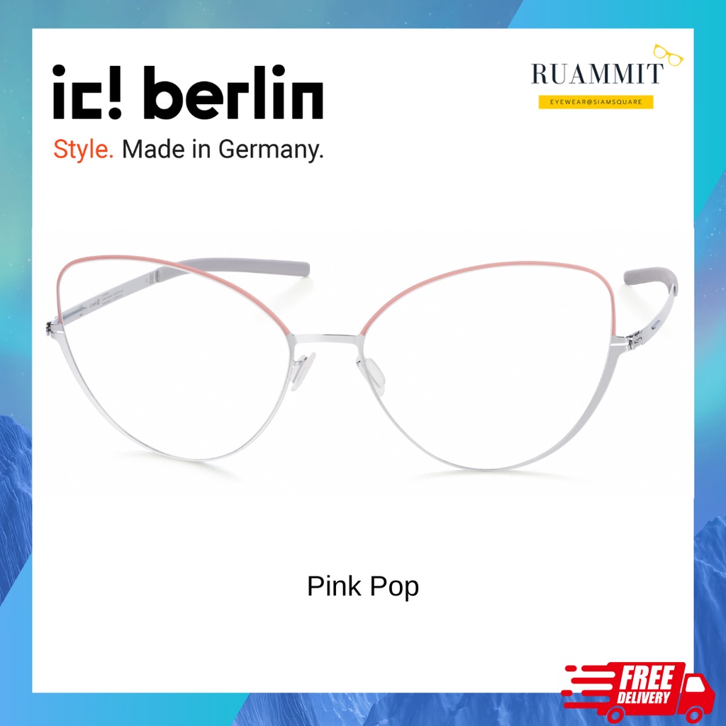 IC glasses Berlin model Bise Pink Pop, Black genuine price free