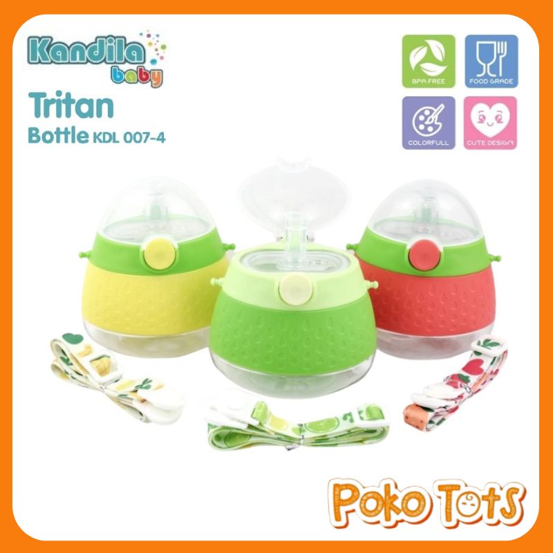 Kandila Baby Tritan Straw Bottle 280ml KDL007-4 Botol Minum Sedotan Bayi Dengan Pemberat JB