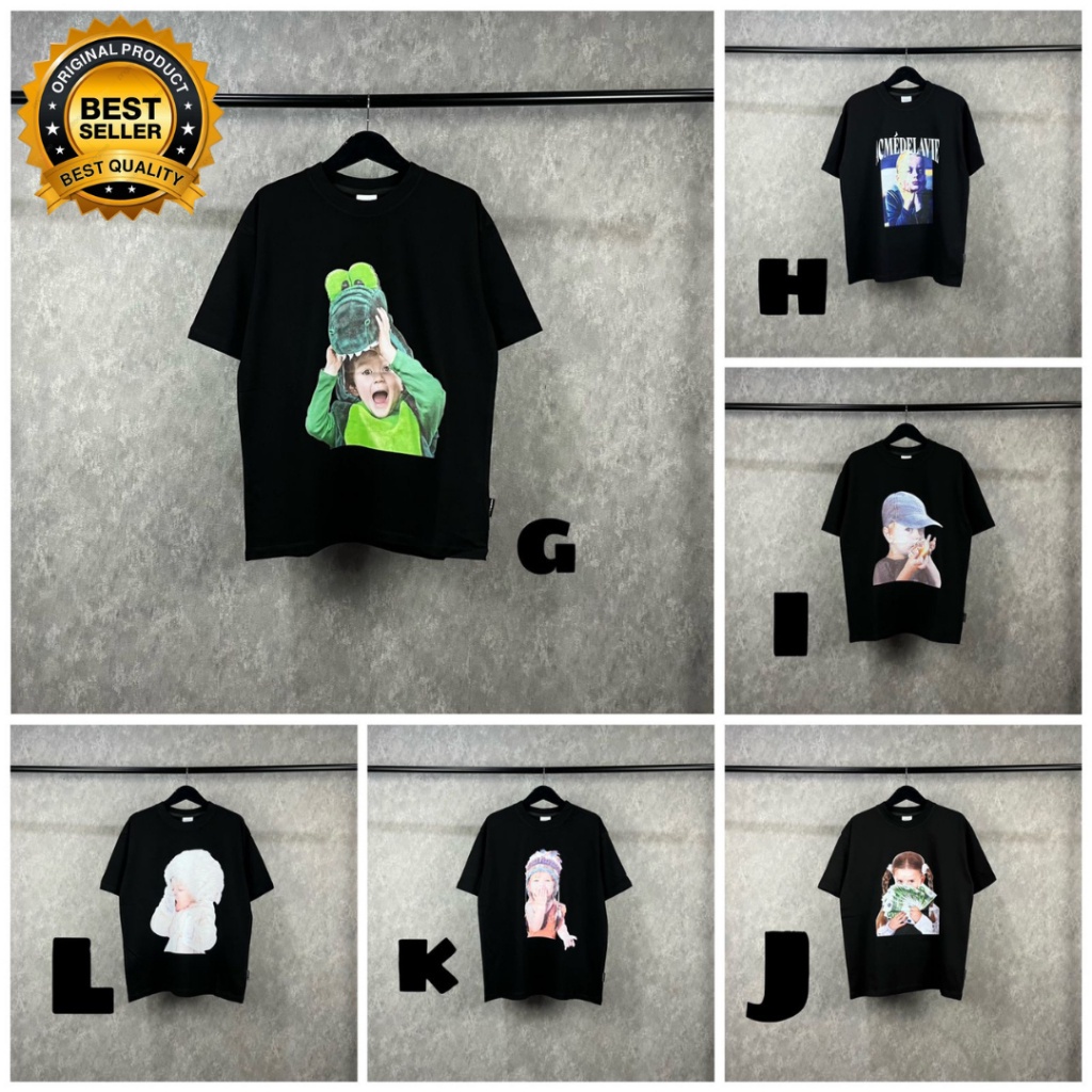 11.11 GRATIS ONGKIR ADLV' Acm De La Vie Baby Face  Short Sleeve Oversized Tshirt Baju Kaos Unisex