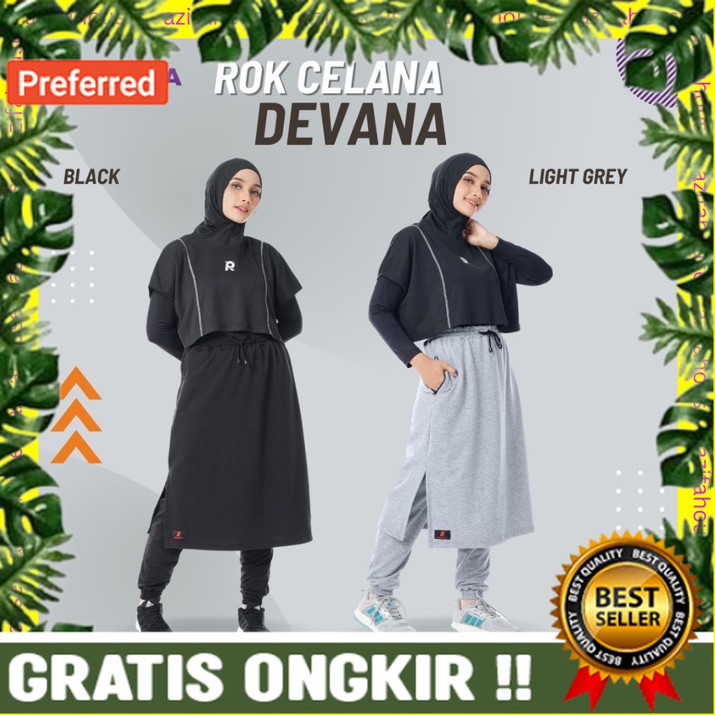 Rok Celana Devana dan Hijab Gloria Hijab Xena Rocella Rok Celana Olahraga Wanita Muslimah Rok Olahra