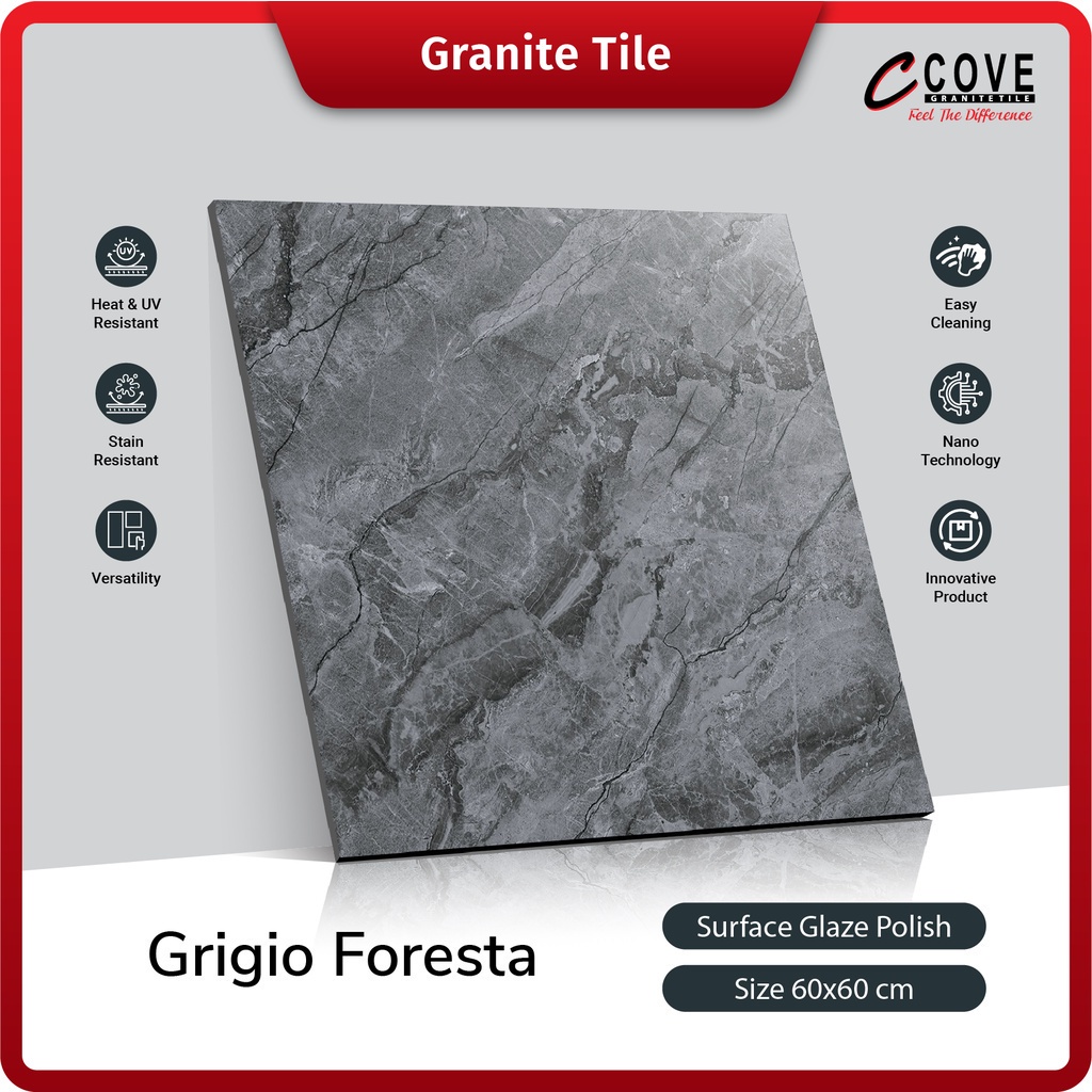 COVE GRANITE TILE GRIGIO FORESTA 60X60