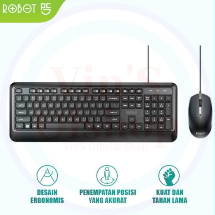 Keyboard + Mouse Kabel Robot KM2600 /Keyboard Mouse Combo Robot KM2600