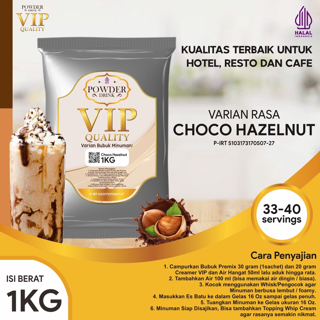 

COD Bubuk Minuman Kualitas VIP Rasa Choco Hazelnut 1 Kg Coklat Hazelnut Bubuk Minuman Kelas VIP Boba Drink Powder