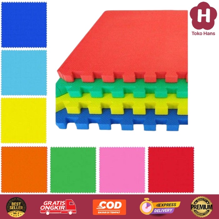 Evamat Karpet Puzzle Ukuran 30 X 30 Polos Puzzle Lantai Unimat