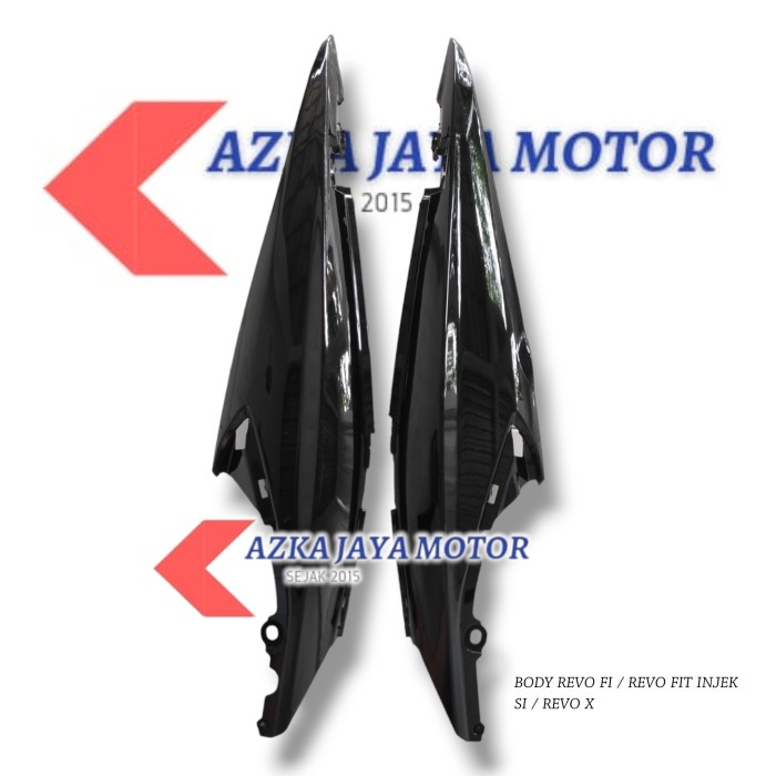 Body Honda Revo Fit FI hitam polos / bodi kiri kanan Revo injeksi