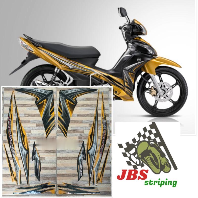 striping  yamaha jupiter z burhan hitam kuning tahun 2011 stiker jupiter z kualitas bagus